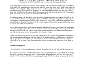 Chỉ thị 02/2004/CT-UB chấn chỉnh hoạt động vận tải khách liên tỉnh bằng ô tô  01/2004/CT-TTg Quảng Bình