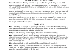 Quyết định 01/2004/QĐ-UB thành lập sở nội vụ thuộc ủy ban nhân dân Hậu Giang