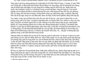 Chỉ thị 01/2004/CT-TTg chấn chính hoạt động vận tải khách liên tỉnh bằng ô tô