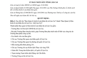 Quyết định 02/2004/QĐ-UB tổ chức chức năng nhiệm vụ của Ban Quản lý khu kinh tế