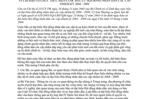 Chỉ thị 02/2004/CT-TTg chỉ đạo tổ chức thực hiện bầu cử Hội đồng nhân dân các cấp nhiệm kỳ 2004 - 2009