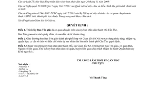 Quyết định 23/2004/QĐ-UB thành lập Ban Tôn giáo Cần Thơ