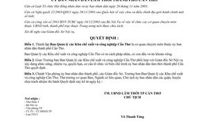 Quyết định 25/2004/QĐ-UB thành lập Ban Quản lý các Khu chế xuất công nghiệp Cần Thơ