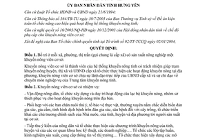 Quyết định 03/2004/QĐ-UB đề án khuyến nông cơ sở chế độ phụ cấp khuyến nông viên Hưng Yên