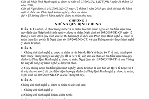 Thông tư 01/2004/TT-BYT hướng dẫn hành nghề y, dược tư nhân