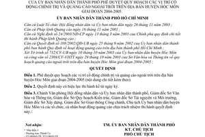 Quyết định 02/2004/QĐ-UB quy hoạch vị trí cổ động chính trị quảng cáo ngoài trời  huyện Hóc Môn 2004-2005