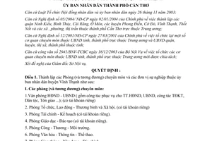 Quyết định 37/2004/QĐ-UBND Lập Phòng chuyên môn và đơn vị sự nghiệp