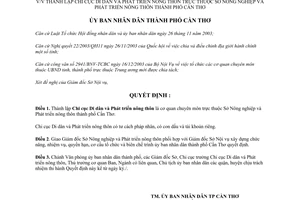 Quyết định 43/2004/QĐ-UB thành lập Chi cục Di dân và Phát triển nông thôn