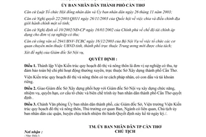 Quyết định 66/2004/QĐ-UB thành lập Viện Kiến trúc quy hoạch đô thị và nông thôn