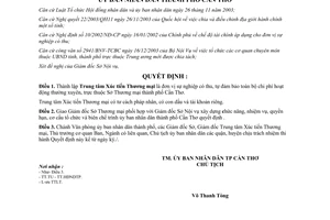 Quyết định 49/2004/QĐ-UB thành lập Trung tâm Xúc tiến Thương mại thuộc Sở Thương mại Cần Thơ