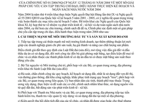 Nghị quyết 01/2004/NQ-CP giải pháp chủ yếu cần tập trung chỉ đạo, điều hành thực hiện kế hoạch và ngân sách nhà nước năm 2004