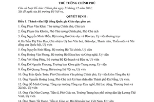 Quyết định 78/2004/QĐ-TTg thành viên Hội đồng Quốc gia Giáo dục 2004-2007