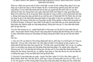 Chỉ thị 05/2004/CT-UB biện pháp chủ động chống dịch bệnh cúm gà  địa bàn Hồ Chí Minh