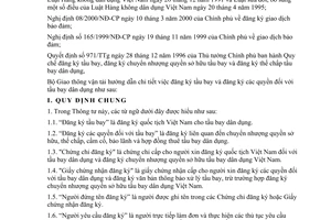 Thông tư 01/2004/TT-BGTVT hướng dẫn đăng ký tàu bay quyền tàu bay