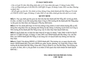 Quyết định 08/2004/QĐ-UBND giá thu gom rác thải