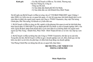 Công văn 628/VPCP-QHQT bổ sung chức năng kinh doanh dịch vụ trò chơi điện tử có thưởng cho Công ty TNHH Vinametric