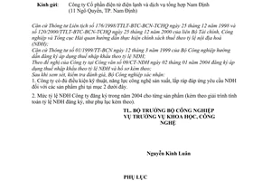 Công văn  614/CV-KHCN xác nhận điều kiện kỹ thuật, năng lực công nghệ sản xuất và tỷ lệ nội địa hoá