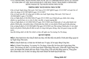 Quyết định 111/2004/QĐ-NHNN Quy chế đấu thầu trái phiếu Chính phủ bằng ngoại tệ tại Ngân hàng Nhà nước