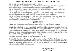 Quyết định 04/2004/QĐ-BNN Quy chế  khai thác gỗ lâm sản khác