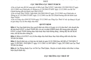 Quyết định 512/QĐ-CT  biểu tỷ lệ giá trị gia tăng thu nhập chịu thuế