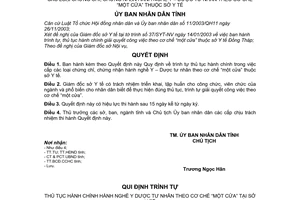 Quyết định 10/2004/QĐ.UB trình tự thủ tục hành chính cấp chứng chỉ, chứng nhận