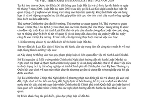 Chỉ thị 05/2004/CT-TTg triển khai thi hành Luật Đất đai năm 2003