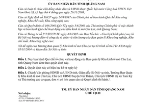 Quyết định 14/2004/QĐ-UB tổ chức và hoạt động Ban quản lý Khu kinh tế mở Chu Lai