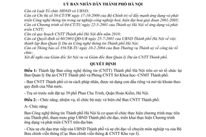 Quyết định 18/2004/QĐ-UB thành lập Ban Công nghệ thông tin Thành phố Hà Nội