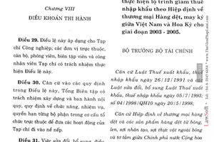 Quyết định 19/2004/QĐ-BTC Danh mục hàng hoá thuế suất nhập khẩu lộ trình giảm thuế nhập khẩu Hiệp định TM hàng dệt may VN-Hoa Kỳ 2003-2005