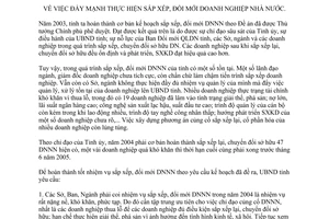 Chỉ thị 11/2004/CT-UB đẩy mạnh thực hiện sắp xếp đổi mới doanh nghiệp Nhà nước Nghệ An