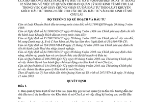 Quyết định 117/2004/QĐ-BKH uỷ quyền Ban Quản lý Khu kinh tế mở Chu Lai cấp Giấy chứng nhận ưu đãi đầu tư theo Luật Khuyến khích đầu tư dự án