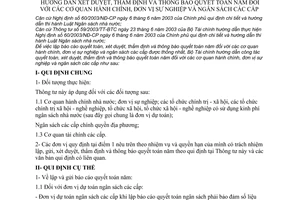 Thông tư 10/2004/TT-BTC hướng dẫn xét duyệt thẩm định thông báo quyết toán năm cơ quan hành chính đơn vị sự nghiệp ngân sách các cấp