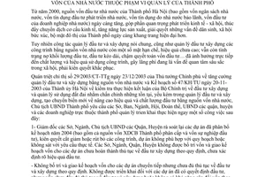 Chỉ thị 08/2004/CT-UB nâng cao chất lượng quản lý đầu tư xây dựng bằng nguồn vốn nhà nước thuộc quản lý Hà Nội