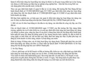 Chỉ thị 09/2004/CT-UB thực hiện quy định điều kiện năng lực hoạt động xây dựng thành phố Hà Nội