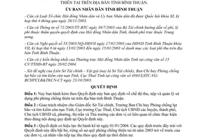 Quyết định 20/2004/QĐ-UBBT thu nộp quản lý sử dụng phí phòng chống thiên tai Bình Thuận