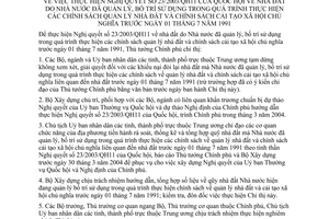 Chỉ thị 07/2004/CT-TTg nhà đất Nhà nước quản lý bố trí sử dụng quá trình thực hiện chính sách quản lý nhà đất cải tạo XHCN trước 1/7/1991