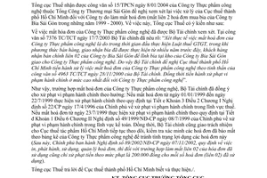 Công văn 648 TCT/TTr xử lý vi phạm mất hoá đơn