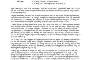 Công văn 1184/VPCP-PC  triển khai thực hiện CV 248/CP-PC