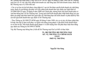 Công văn 1177/TM-TTTN  trả lời CV 49/TM-DL