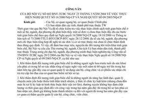 Công văn 602/BNV-TCBC thực hiện NQ 16/2000/NQ-CP và NQ 092003/NQ-CP