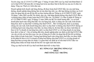 Công văn  897 TCT/PCCS  hoàn thuế GTGT