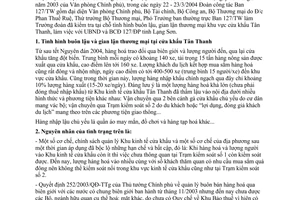 Công văn 1363/BCĐ-TW báo cáo tình hình buôn lậu và gian lận thương mại tại khu vực cửa khẩu Tân Thanh-Lạn