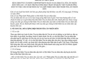 Thông tư liên ngành 01/2004/TTLT/TANDTC-UBTWMTTQVN  hướng dẫn chuẩn bị nhân sự giới thiệu bầu hội thẩm tòa án nhân dân