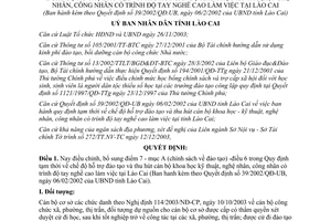 Quyết định 83/QĐ-UB 2004 điều chỉnh tạm thời hỗ trợ đào tạo thu hút cán bộ khoa học kỹ thuật Lào Cai
