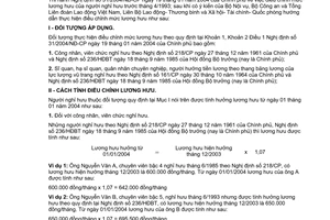 Thông tư liên tịch  03/2004/TTLT-BLĐTBXH-BTC-BQP  lương hưu của người nghỉ hưu