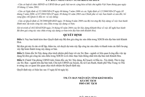 Quyết định 34/2004/QĐ-UB Bộ đơn giá công tác sửa chữa trong xây dựng cơ bản