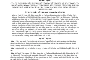 Quyết định 57/2004/QĐ-UB tổ chức hoạt động Hội đồng phân loại chủ đầu tư,định giá bán đấu giá tài sản thu hồi nợ NN dự án đánh bắt hải sản xa bờ