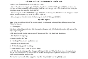 Quyết định 672/QĐ-UB 2004 chế độ thu nộp quản lý và sử dụng phí tại Cảng cá Thuận An Thừa Thiên Huế