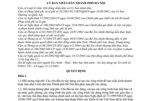 Quyết định 40/2004/QĐ-UB thu phí xây dựng công trình  Thành phố Hà Nội