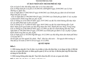 Quyết định 44/2004/QĐ-UB  thu phí khai thác sử dụng tài liệu đất đai Thành phố Hà Nội
